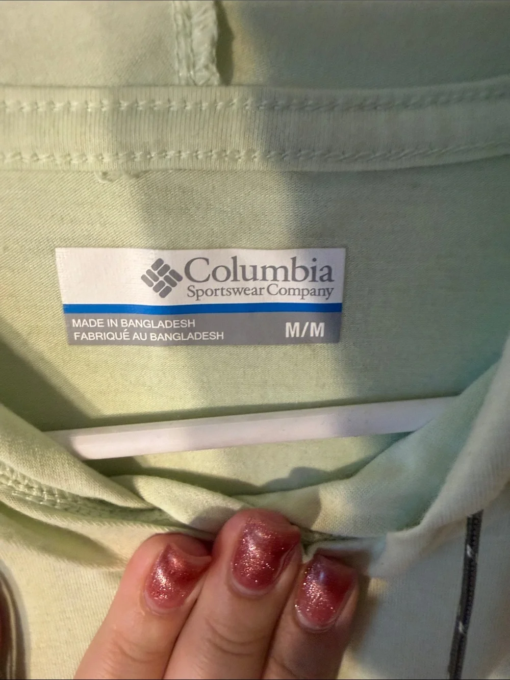 Columbia Light Green Women's Long Sleeve Hooded Top - Picture 2 of 4